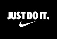 Nike has used this classic image and slogan since 1988.